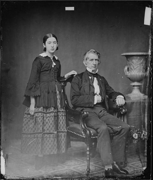 William Seward, in a Masonic pose, with daughter Fannie